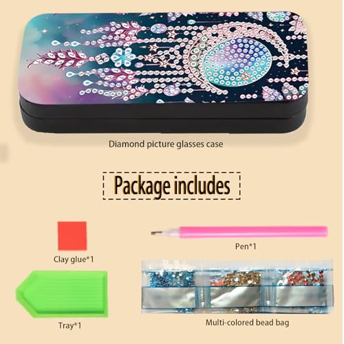 Diamond Painting Eye Glasses Case - color: Dreamcatcher