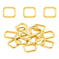 Swpeet 60Pcs Heavy Duty Metal Rectangle Ring - color: Gold, size: 3/4 Inch