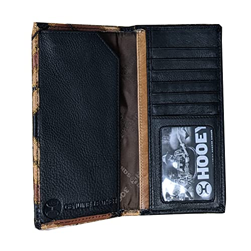 HOOEY Leather Men’s Western Rodeo Wallet (Patchwork - Brown/Black) - color: Patchwork - Brown/Black