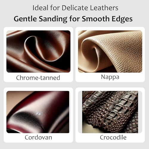 Leather Burnishing Bits for Rotary Tools – Precision Edge Finishing | For precision leather edge sanding and polishing with 600 & 1000 grit rubber bits.
