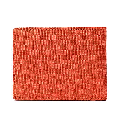 Lanyani Minimalist Fabric Wallet Bifold RFID Blocking - color: Orange