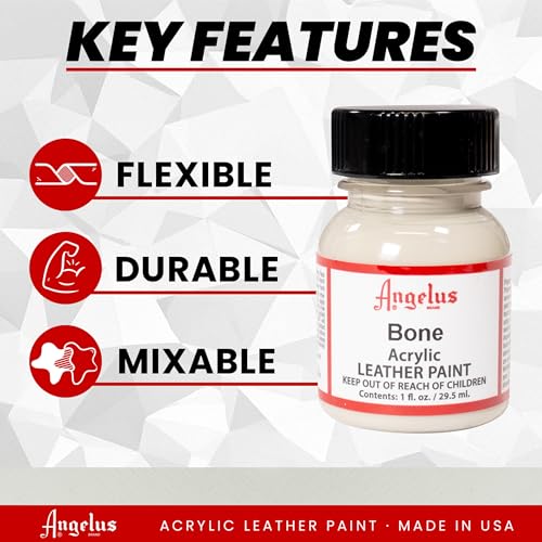 Angelus Acrylic Leather Paint, 1 Fl Oz (Pack of 1), Bone - color: Bone, size: 1 Fl Oz (Pack of 1)
