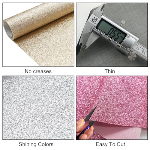 Black 11.8X 53 Inch (30 x 135 cm) Sparkly Superfine Glitter Leather Rolls Shiny Faux Fabric Canvas Perfect for Craft DIY Handmade Projects Patchwork Bow Earring Craft Key Chain - color: Black
