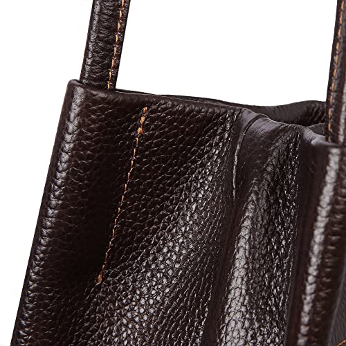 Iswee Soft Leather Tote Bucket Bag Hobo Shoulder Purse and Handbags Women | Large Size Roomy Pocketbooks Ladies Bag Everyday Bag Casual Work Travel Designer Hand Bag - color: Coffee-lichee