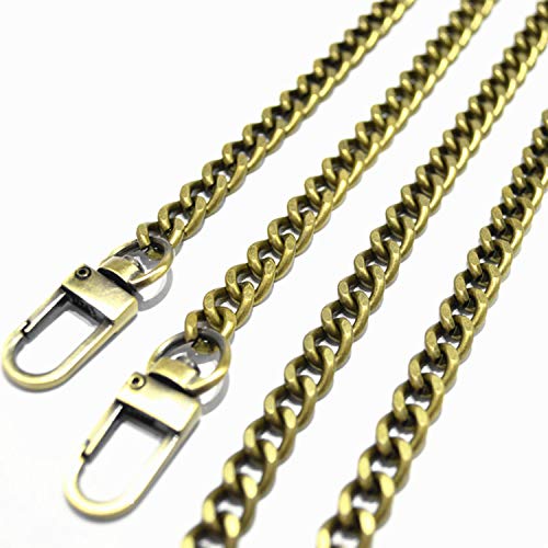 47" Bronze Purse Chain Strap Replacement for Crossbody Bag Handbags | DIY Iron Flat Chain Strap with Metal Buckle Replacement for Purse, Crossbody Bag Shoulder Bag - color: Bronze, size: 47"
