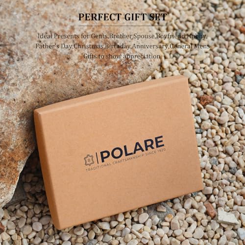 Polare Full Grain Leather Dual Passport Wallet and RFID Blocking Bifold Passport Cover Travel Document Organizer Holder 2 Passports (Dark Brown)