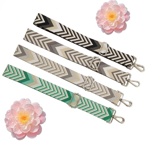 Wide Purse Strap Silver Hardware Adjustable Replacement Long Crossbody Bag Strap for Thick Shoulder Bags Canvas Handbags Straps - color: Silver Hardware-Gary