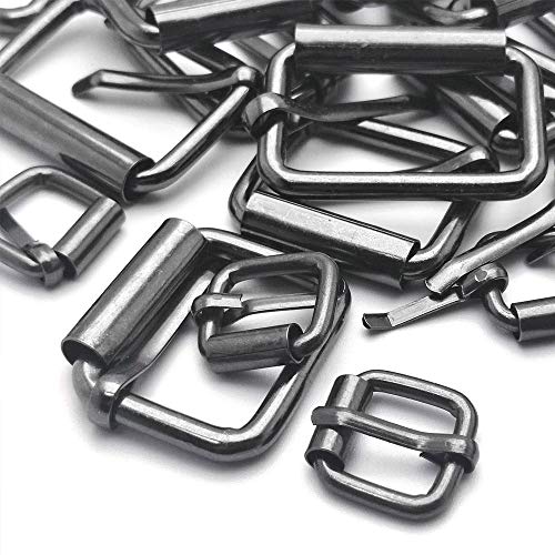 Assorted Multi-Purpose Metal Roller Buckles Belts Hardware Pin Buckle for Bags Leather Belt - color: Gun Black, Assorted Inches