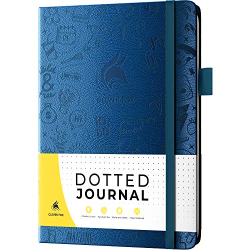 Clever Fox Dotted Journal, Blank A5 Notebook, Project Planner, Mystic Blue - color: Mystic Blue