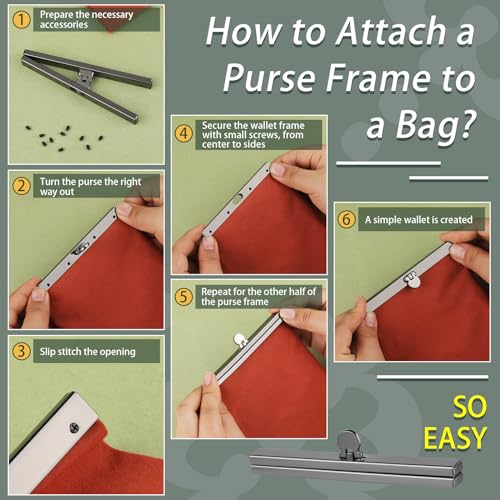 BUTUZE 6pcs Bag Clasps Purse, 4.52inches Metal Purse Frame Kiss Clasp Purse Frame, Purse Clasps for Bag Making - color: BRONZE
