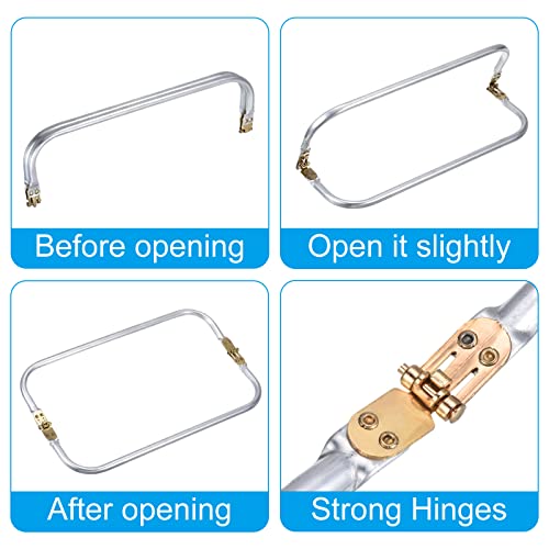 uxcell Metal Purse Frame 2Pcs, 12" Rectangle Lock Frame Kiss Lock Clasp Bag Frame Hardware Replacements for DIY Purse Handle Bag Making Sewing Craft Carpet - size: 12 Inch