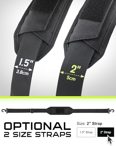 WYNEX Shoulder Strap, 55 inch Universal Bag Strap Replacement with Pad - color: Black, size: 2“ Strap