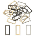 uxcell Metal Flat Rectangle Ring Metal Rectangular Buckle Rings Square Strap Webbing Loop for Bag Belt - size: 19mm(3/4 inches)