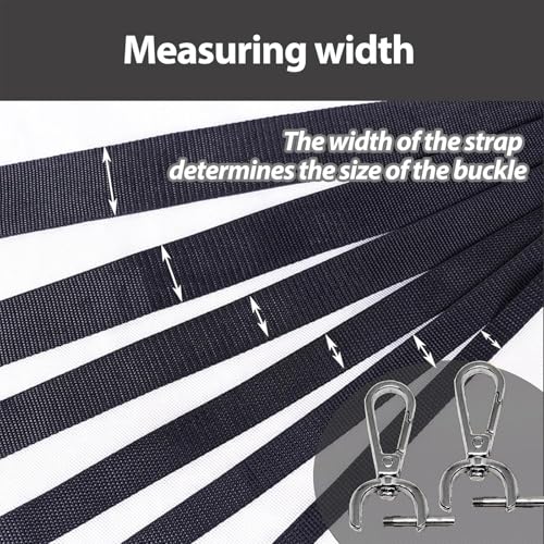 NIIIYTYB 2Pcs Snap Hook Swivel Clasp Set 1/2 Inch Detachable Carabiner Hooks with Screwdriver D Ring Keychain Clips Bag Strap Hardware for Purses Crossbody Bags Key Fobs Pet Collars(Black) - color: black, size: 1/2 inch