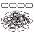Swpeet 60Pcs 1 Inch / 25mm Heavy Duty Metal Ring Buckle Webbing Belts - color: Gun-black, style: Metal Rectangle Ring