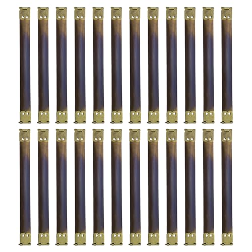 uxcell 24Pcs Metal Internal Flex Frame, 15cm/5.9" Coin Purse Frame Handbag Hinges Clip for Wallet Bag DIY Craft Sewing Purse Making, Bronze - size: 5.9"
