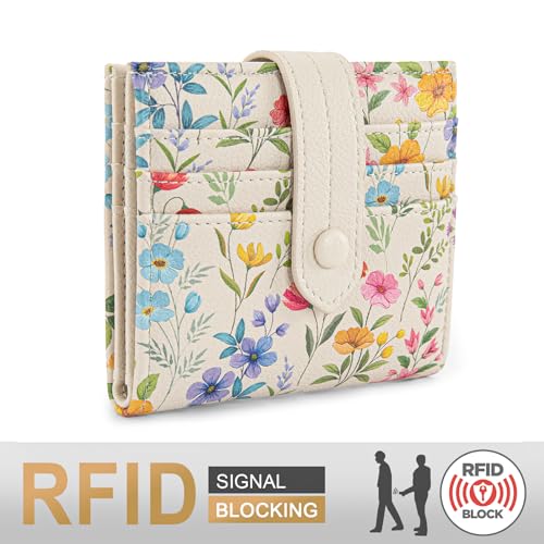 Montana West X Wrangler Womens Small Wallet Bifold Slim Card Wallet RFID Minimalist Cash Organizers with Zipper Coin Pocket WG216-W065DTN - color: Blooming Journey