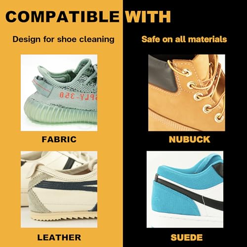 Wilkins Shoe Brushes for Cleaning - Hog's Hair Soft Bristle Shoe Cleaning Brush for Leather, Fabric and Suede Brush