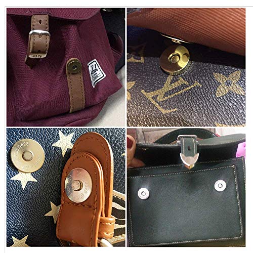 Sbest 20 Sets 18MM Coppery Strong Magnetic Button Clasps,Round Magnetic Snaps Bag Button Clasps Closure Purse Handbag with Washer Nickel DIY Craft Sets for Sewing (Beautiful Style 18mm, Gunmetal) - color: gunmetal, size: Beautiful style 18mm