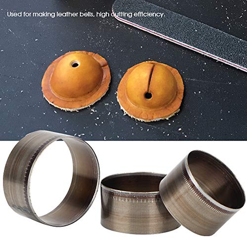 Leather Punching Tool 7PCS Die Cutting Set DIY Round Shape Leather Craft Circular Handmade Puncher Leatherware Craft, No Rectangle Heart Shape Punching Die Set Only Punch Cutter 7