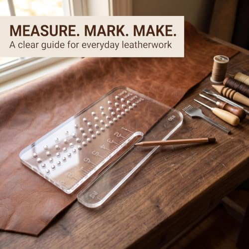 Leather Craft Punching Tools Leather Stitching Aid Plate Perforation and Protecting Leather Surface Leathercraft Accessories