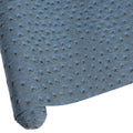 Embossed PU Leather Ostrich Sheet 53.15 x 11.81 Inch Soft Microfiber Leather Sheet Solid Textured Fabric Synthetic Vinyl Roll for Upholstery Earrings Purses Jewlery Making(Marine Blue) - color: Marine Blue