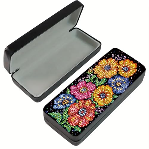 DIZAKIM 1pcs 5d Diamond Art Kits for Adults Small Diamond Painting Kit Gem Art Paint by Diamonds Dots Eyeglasses Case DIY for Beginner Women (#10) - color: #10