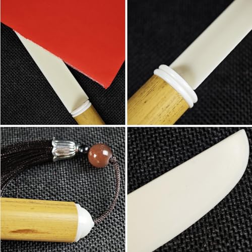 KYMY Xuan Paper Wooden Knife, Delicate Paper-cutting Tool for Artists, Creaser Letter Cutter for Crafts Stationery, Chinese Calligraphy Opener for Writing/Drawing Supplies