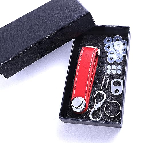 Compact Key Holder - Stylish & Practical Pocket Key Organizer With Secure Locking Mechanism. (Red)