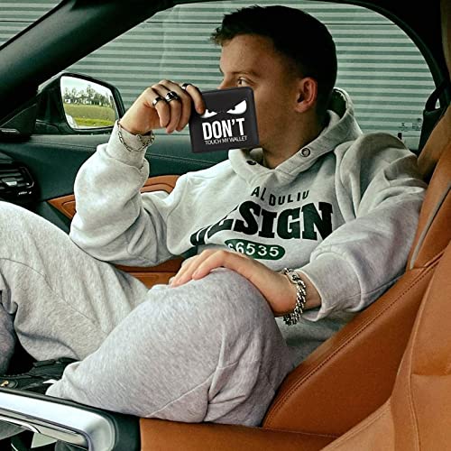 Teen Boys Cool Wallet-Men Mens Men'S Funny Leather Credit Id Card Cash Holder Man Black Rfid Blocking Zipper Wallets With Coin Pocket Id Window Aesthetic Teen Boy Male Youth Guys - color: dark eye