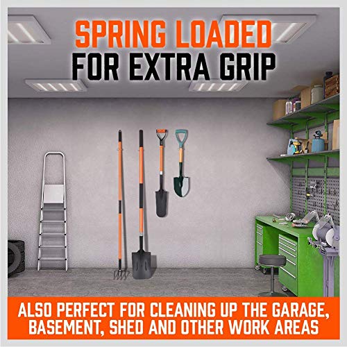 HORUSDY 10 Pack Spring Grip Mop and Broom Holder for Shovel, Rake, Broom, Mop Holder, Etc. - style: Industrial