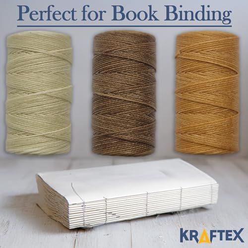 Waxed Thread 3X Wax Thread, 65 Yardx0.8mm Wax String, 150D Waxed Leather String in Cream, Tan and Brown, Perfect Dream Catcher Supplies - color: Cream, Tan and Brown