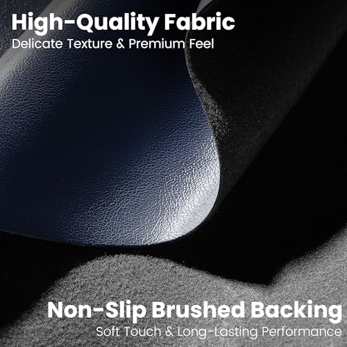 Marine Vinyl Fabric, Upholstery Faux Leather Fabric by The Yard, 0.95 mm Thick PU Leather Sheets for Sofa Chairs Handbags Hair Bows Earrings Crafts (1 Foot 12''X 54'', Blue) - color: Blue, size: 1 Foot