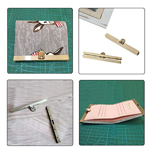 BUTUZE 6pcs Bag Clasps Purse, 4.52inches Metal Purse Frame Kiss Clasp Purse Frame, Purse Clasps for Bag Making - color: BRONZE