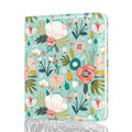 Rouidr Womens Wallet, RFID Small Slim Wallet for Women, Cute Bifold Leather Pocket Credit Card Holder Ladies Mini Purse with Zipper Coin Pocket & ID Window, Green Flowers - color: Green Flowers