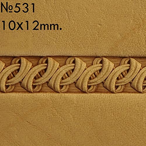DandS ltd Leather Stamp Tool, Ornamental, Professional Steel Craft Tool for Leatherworking, Embossing, Carving & Stamping Leather Projects, Belts Wallets & DIY Projects Compatible with Mallet #531 - color: Ornamental 0.39" x 0.47"