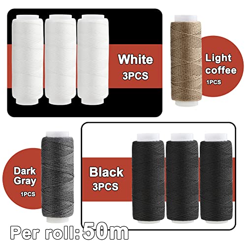 Leather Sewing Kit, Leather Working Tools and Supplies with Large-Eye Stitching Needles, Stitching Kit for Carpet Canvas DIY Sewing Repair