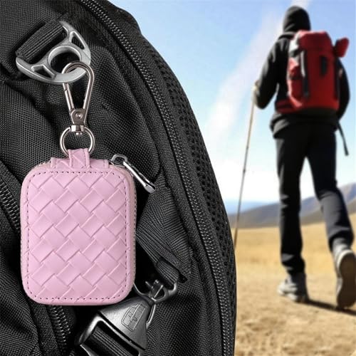 Earbud Case, Headphone Storage Case with Keychain EB-1 Lattice Pink - color: Cable Lattice Pink
