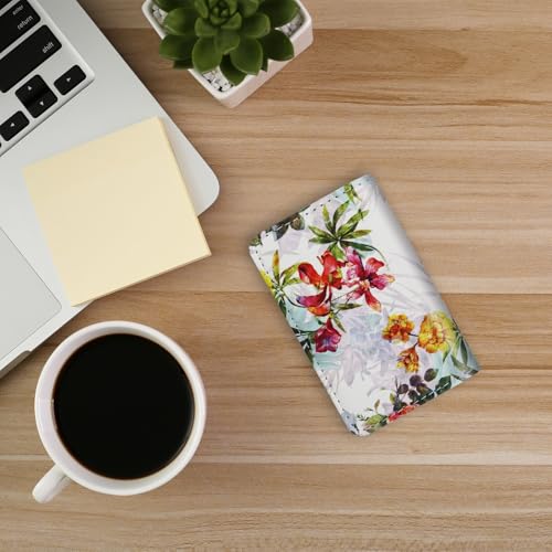Business Card Holder，PU Leather Business Card Case Color Printing Pattern Card Holder Wallet，Pockets Magnetic Credit Card Holders for Men and Women - Flamingo - color: Deep Pink