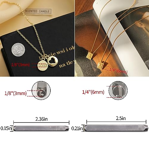 Metal Stamping Kit, Complete Jewelry Making Stamping Tools with 6mm Font Uppercase, Number Punches & 3mm Lowercase Letter, Metal Stamping Jig, Hammer and Steel Bench Block | with 6mm Font Uppercase, Number Punches & 3mm Lowercase Letter, Jig, Hammer and B