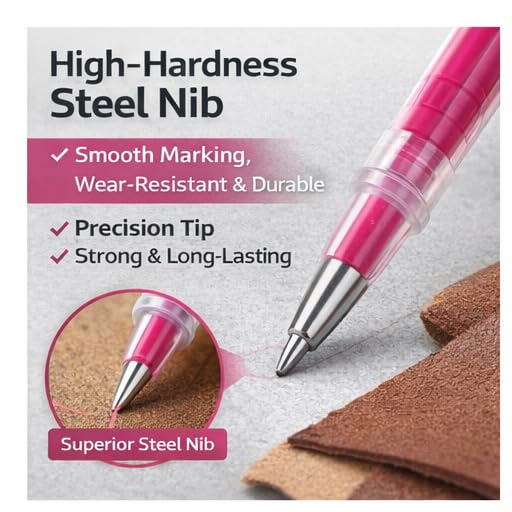 KIMISS High Temperature Disappearing Pen Refills, for Fabric & Leather Marking, Heat Erasable Tailoring Tool, 100pcs Red Fade Ink Refill, Sewing Accessory