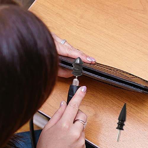 Honbay 2PCS Sandal Wood Leather Edge Burnisher Tool Leather Slicker Tool Leather Burnishing Tool Pointed Tip Leather Slicker for Rotary Tools
