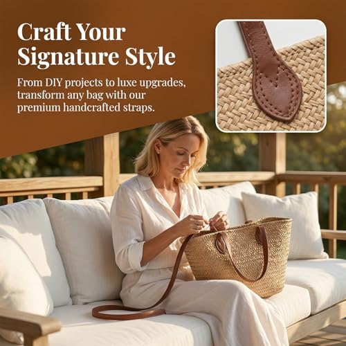 Winsyison 2pcs PU Leather Wraps Mount Purse Band, Dark Brown - color: Dark Brown-2pcs