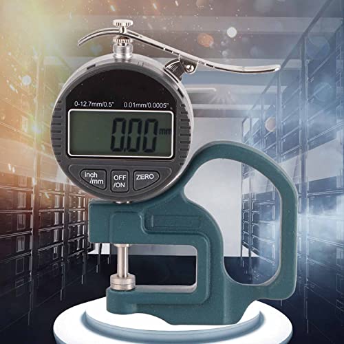 Thickness Gauge Digital Micrometer Digital Display Paper Leather Cloth Thickness Gauge Measuring Tool Range 0‑12.7mm 0.01mm