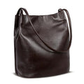 Iswee Soft Leather Tote Bucket Bag Hobo Shoulder Purse and Handbags Women | Large Size Roomy Pocketbooks Ladies Bag Everyday Bag Casual Work Travel Designer Hand Bag - color: Coffee-lichee
