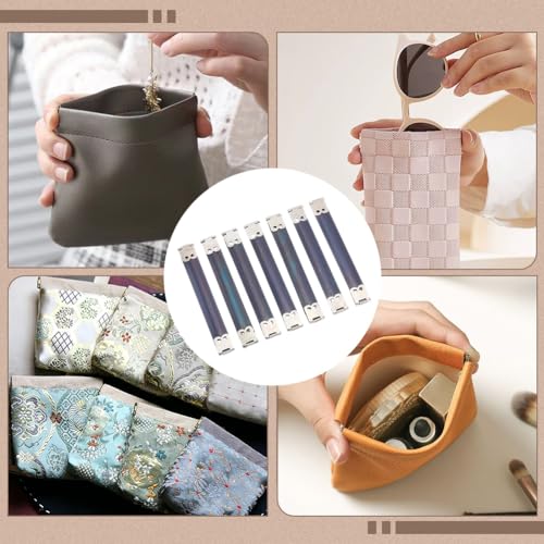 20PCS Metal Internal Flex Frame Kiss Lock Clasp 4.33 Inch Silver Iron Retro Handbag Hinged Clutch Frames Spring Clip Hook for DIY Sewing Craft Wallet Bag Coin Purse Making Carpet - size: 4.33 inch