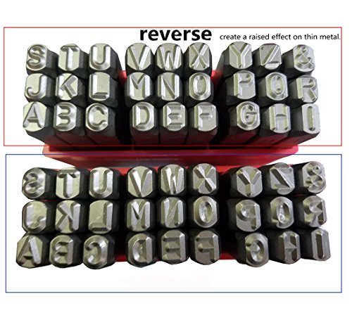 27pcs Heavy Duty Steel Stamp Uppercase Reverse Letters 1/16 1.5mm Hand Stamping Character Mark Code Alphabet Punch Kit for Bracelet Ring Jewelry Sheet Metal Plate Making Mold Die - size: 1.5mm Letter Reverse Punch