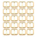 BIKICOCO Roller Buckle, 1'' x 3/4'' Heel Rolling Bar Buckles for Bags Leather Webbing Straps, Light Gold - Pack of 20 - color: Light Gold X 20 Pcs