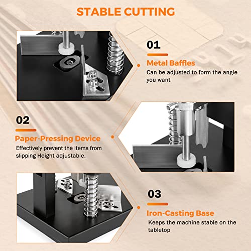 BEAMNOVA Heavy Duty Corner Rounder Industrial Paper Punch Cutter Machine | R6mm R10mm Dies, Cutting Tool for Laminate Business Card, Paper, Scrapbooking, Max 30mm / 1.2 in Cutting Thickness