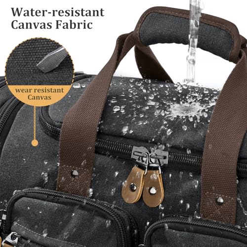Gonex Duffle Bag for Travel, Expandable 60L Overnight Weekender Gym Bag | Water-Resistant Canvas, Wet-Dry Pocket, Luggage Sleeve, Carry-On Size, Detachable Strap, Dark Grey - color: Dark Grey, size: X-Large-60l